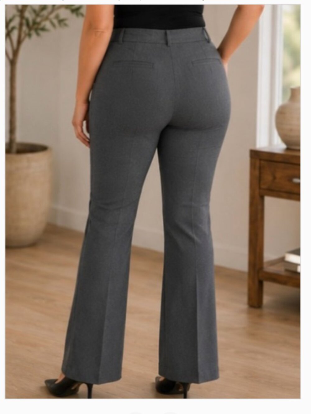 Lane Bryant Womens Plus Size 24 The Allie Collection Bootcut Ponte Pant Charcoal - Picture 2 of 15